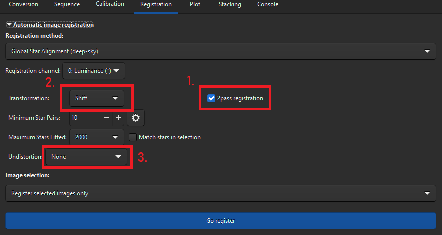 Alignement en deux passes.