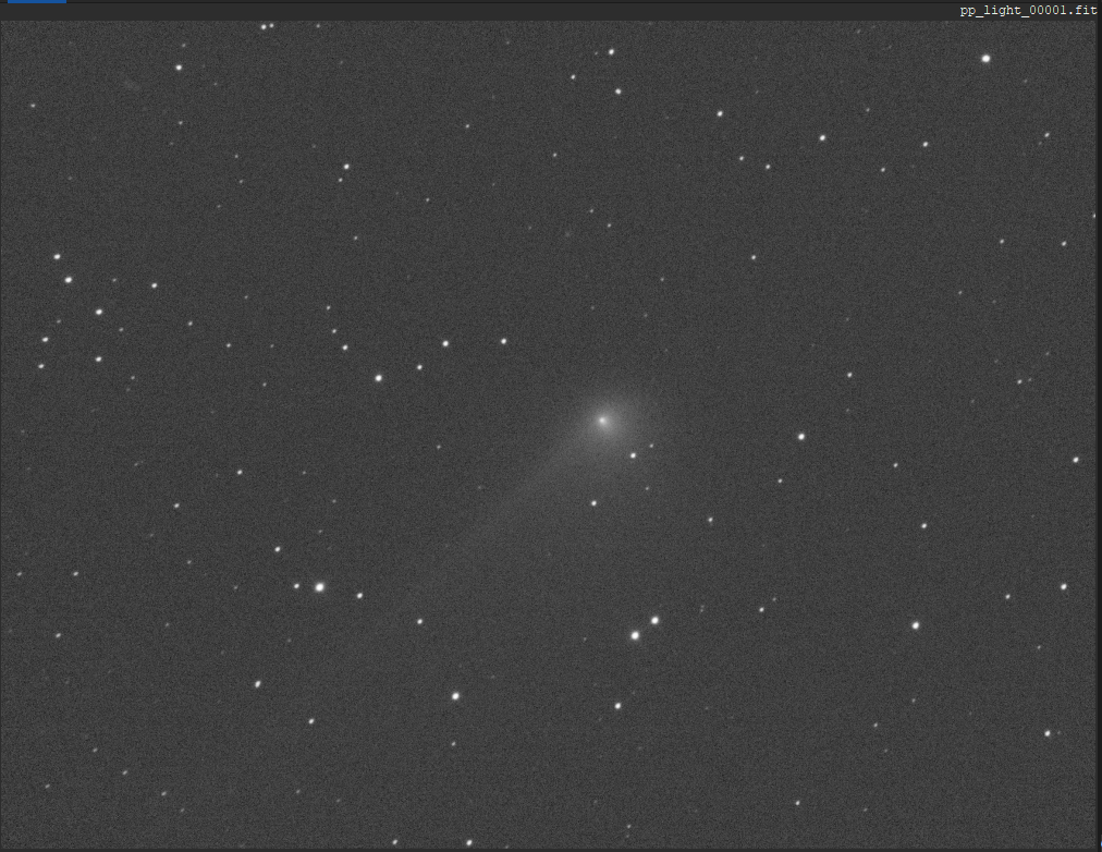 Champ montrant 67P/T-G, pris avec un télescope Newton de 400mm f/5.