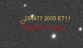 Annotation depuis l’IMCCE et position calculée par JPL.
