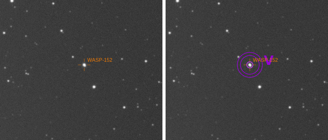 Photometry is done on the variable star for all images of the sequence.