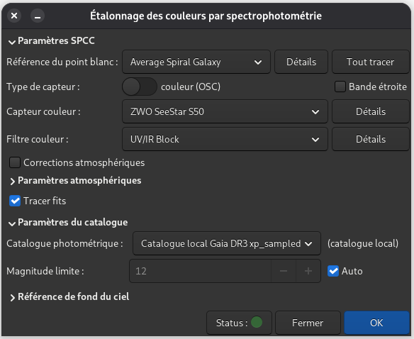 Étalonnage des couleurs par spectrophotométrie